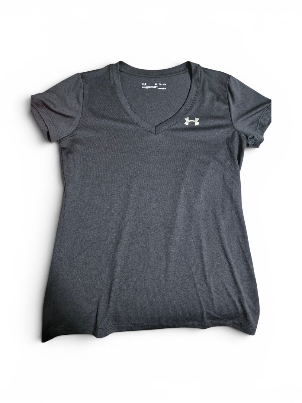 Under Armour Women's Charcoal V-Neck Short Sleeve Athletic Tee